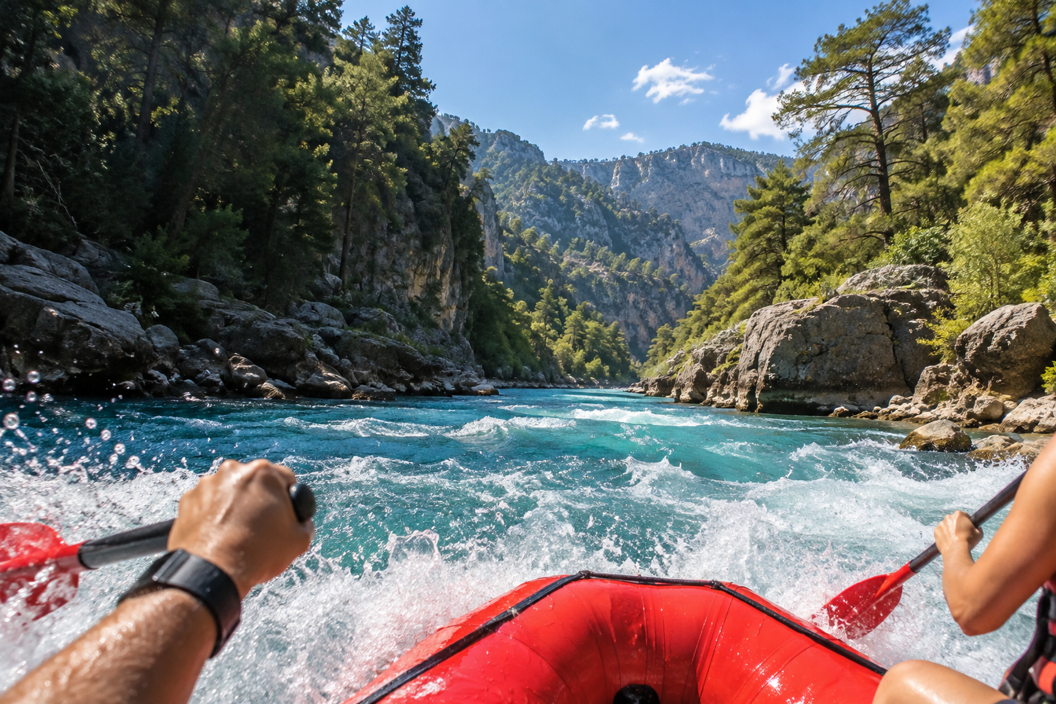 Köprülü Kanyon’da rafting deneyimi
